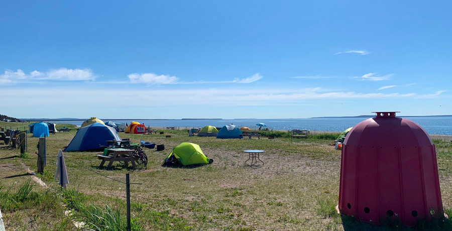 Terrains de camping - bord de la mer en Minganie