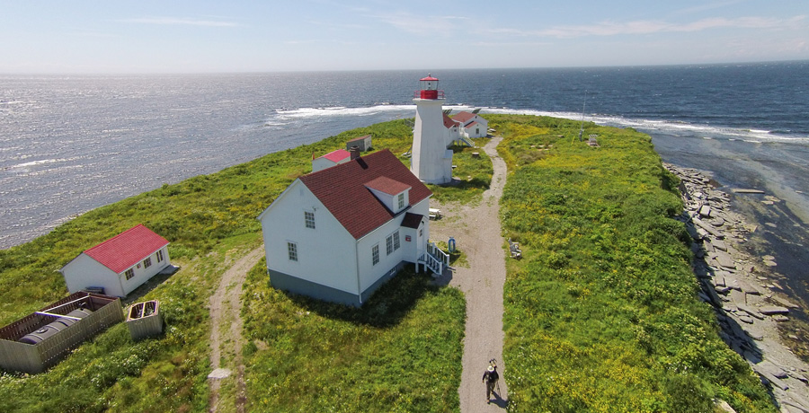 Vue aérienne de l'île aux perroquets